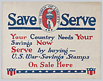 Save Serve, Anonymous, American, 20th century American, Commercial color lithograph