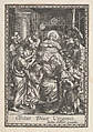 Death of the Virgin, Anonymous, Engraving