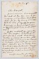 Letter to Adrien Dauzats, Eugène Delacroix (French, Charenton-Saint-Maurice 1798–1863 Paris), Pen and brown ink on wove paper