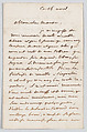 Letter to Émille-Aubert Lessore, with envelope, Eugène Delacroix (French, Charenton-Saint-Maurice 1798–1863 Paris), Pen and brown ink on wove paper