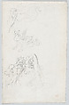 Study of Satyrs and Gargoyles, Eugène Delacroix  French, Graphite