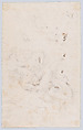 The Abduction of Theophane, after Bartoli (recto); Three Sketches of Theophane's Face (verso), Eugène Delacroix (French, Charenton-Saint-Maurice 1798–1863 Paris), Pen and brown ink