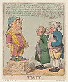 Taste, Thomas Rowlandson  British, Hand-colored etching