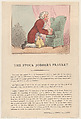 The Stock Jobber's Prayer!!, Thomas Rowlandson British, Hand-colored etching