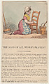 The Maid of All-Work's Prayer!!, Thomas Rowlandson British, Hand-colored etching