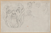 Studies of Greco-Roman Sculpture, Eugène Delacroix  French, Graphite