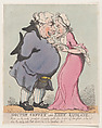 Doctor Convex and Lady Concave, Thomas Rowlandson  British, Hand-colored etching