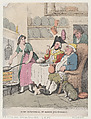 The Corporal in Good Quarters, Thomas Rowlandson British, Hand-colored etching