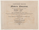 A Compendious Treatise on Modern Education, Thomas Rowlandson  British, Hand-colored etching