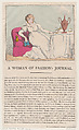 A Woman of Fashion's Journal, Thomas Rowlandson British, Hand-colored etching and letterpress