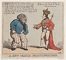 A New French Phantasmagoria, Thomas Rowlandson British, Hand-colored etching