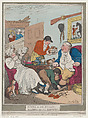 Diana in the Straw, or A Treat for Quornites, Thomas Rowlandson  British, Hand-colored etching