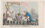 The Imperial Coronation, Thomas Rowlandson British, Hand-colored etching