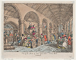 View of the Interior of Simon Ward Alias St Brewer Church Cornwall, Thomas Rowlandson British, Hand-colored etching