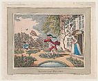 Butterfly Hunting, Thomas Rowlandson  British, Hand-colored etching