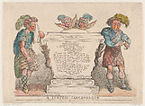 A Scotch Sarcophagus, Thomas Rowlandson British, Hand-colored etching