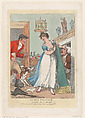 An Old Poacher Caught in a Snare, Thomas Rowlandson  British, Hand-colored etching