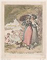 A View on the Banks of the Thames, Thomas Rowlandson  British, Hand-colored etching