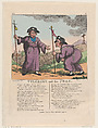 Pilgrims and the Peas, Thomas Rowlandson British, Hand-colored etching