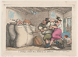 I Smell a Rat or a Rogue in Grain, Thomas Rowlandson British, Hand-colored etching