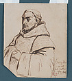 Portrait of a Trappist Monk, Eugène Delacroix , New York French, Pen and brown ink