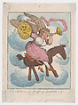 The Apotheosis of Geoffery Gambade Esqr, Thomas Rowlandson  British, Hand-colored etching