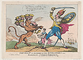 The Beast As Described In The Revelations, Chap. 13, Resembling Napoleon Buonaparte, Thomas Rowlandson  British, Hand-colored etching