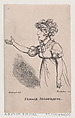 Female Moderator, Thomas Rowlandson British, Etching