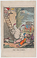 Off She Goes, Thomas Rowlandson British, Hand-colored etching