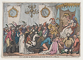 Votaries of Fashion in the Temple of Folly, Thomas Rowlandson  British, Hand-colored etching