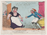 A Parody on Milton, Thomas Rowlandson British, Hand-colored etching