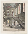 The Hall and Stair Case, British Museum, Thomas Rowlandson  British, Hand-colored etching and aquatint