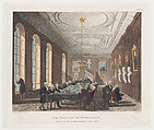The College of Physicians, Thomas Rowlandson British, Hand-colored etching and aquatint