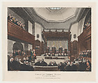 Court of Common Pleas, Westminster Hall, Thomas Rowlandson  British, Hand-colored etching and aquatint
