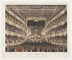 Covent Garden Theatre, Thomas Rowlandson  British, Hand-colored etching and aquatint
