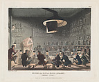 Drawing from Life at the Royal Academy, Somerset House, Thomas Rowlandson  British, Hand-colored etching and aquatint