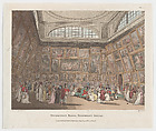 Exhibition Room, Somerset House, Thomas Rowlandson  British, Etching and aquatint, hand colored