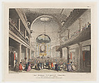 The Roman Catholic Chapel, Lincoln's Inn Fields, Thomas Rowlandson  British, Hand-colored etching and aquatint