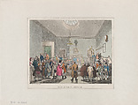 Bow Street Office, Thomas Rowlandson  British, Hand-colored etching and aquatint