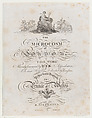 Title Page, The Microcosm of London, Thomas Tomkins British, Etching and aquatint