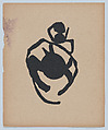 Woodcut VIII from "Cinéma calendrier du coeur abstrait. Maisons", Jean Arp  French, born Germany, Woodcut