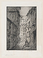 Old Street in Rouen, A. Paul Artigue  French, Etching