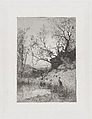 A Pond, Adolphe Appian  French, Etching; first state of three