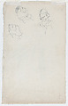 Study of Medieval Armor and a Crossbow (recto); Studies of a Medieval Helmet (verso), Eugène Delacroix (French, Charenton-Saint-Maurice 1798–1863 Paris), Graphite