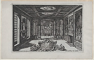 Title Plate with a Cartouche Set in a Lavish Interior, from Nouveaux Liure da Partements, part of Œuvres du Sr. D. Marot, Daniel Marot the Elder French, Etching