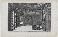 Interior of a Library, from Nouveaux Liure da Partements, part of Œuvres du Sr. D. Marot, Daniel Marot the Elder French, Etching