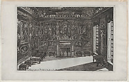 Interior of a Porcelain Cabinet with Paintings and Vases, from Nouveaux Liure da Partements, part of Œuvres du Sr. D. Marot, Daniel Marot the Elder French, Etching