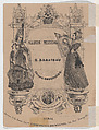Venitian Songs, Act V of Cosima; (Verso) Title page for 'Album Musical', Henri-Charles-Antoine Baron (French, Besançon 1816–1885 Geneva), Lithograph