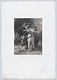 Flirtatiousness, Henri-Charles-Antoine Baron  French, Lithograph
