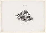 A Deer and a Lynx, Antoine-Louis Barye  French, Etching
